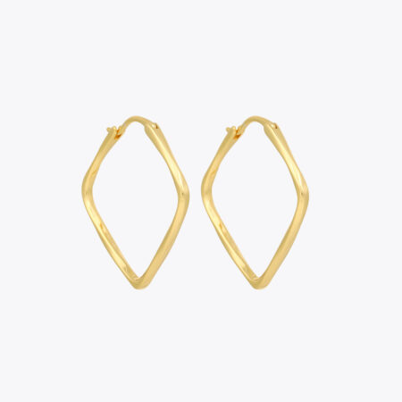 Golden Geometric Hoop Earrings