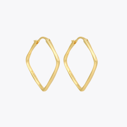 Golden Geometric Hoop Earrings